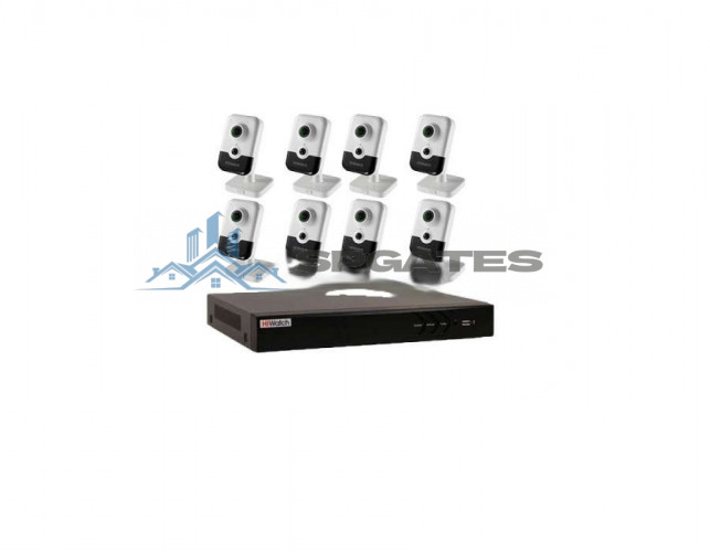 HiWatch IP-HiWatch 8 №3 комплект видеонаблюдения с 8-ю IP-камерами